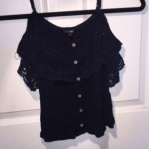 Navy blue crop top